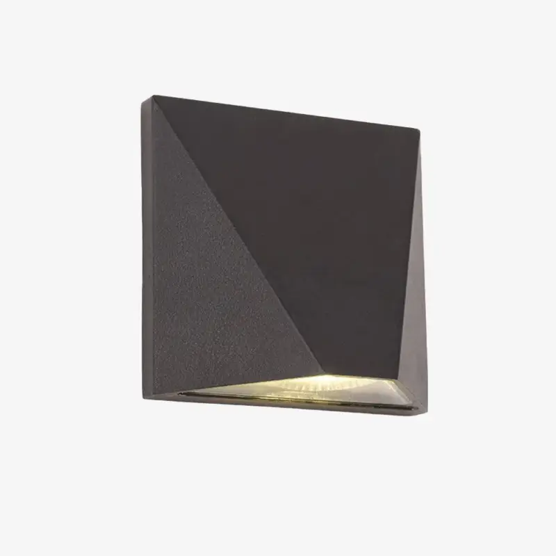 Williams square black metal led wall light Soldes