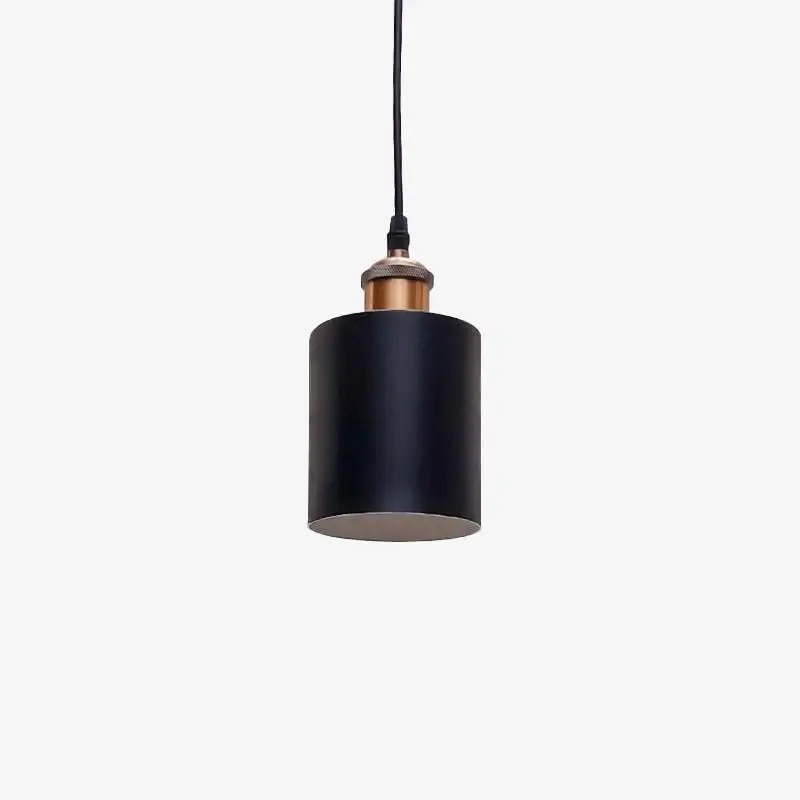 Certifié Led designer pendant light with cylindrical metal shade loft