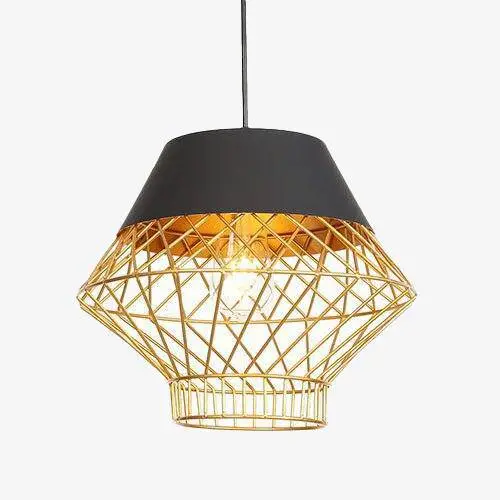 Retour Gratuit Industrial loft metal cage led pendant light