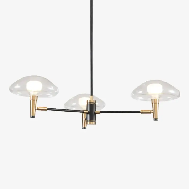 Modern glass jellyfish-shaped shade chandelier hailey Vente Directe