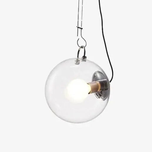 Silver industrial ceiling light with glass globe irantzu Affaire À Saisir