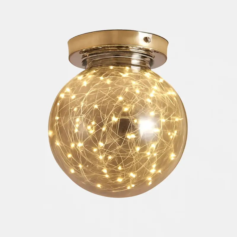 Expédition Rapide Modern led ceiling light with duna glass globe