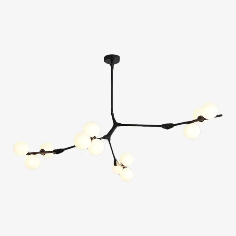 Modern led chandelier in colorful branch style and irune globes Dernier Modèle