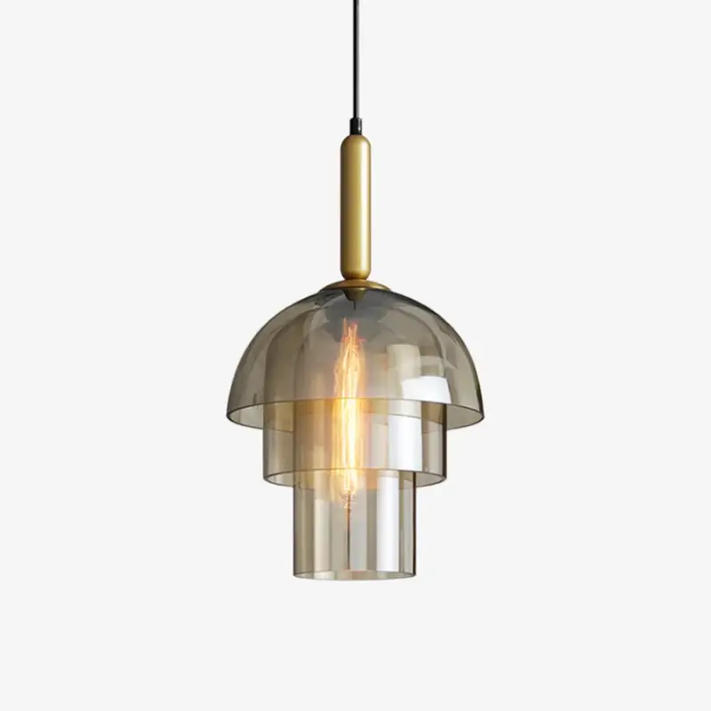 Prix Choc Modern pendant light with multiple rowan glass domes