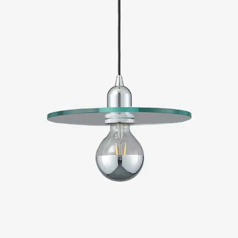 Marque Designer pendant light with flat glass lampshade aiden