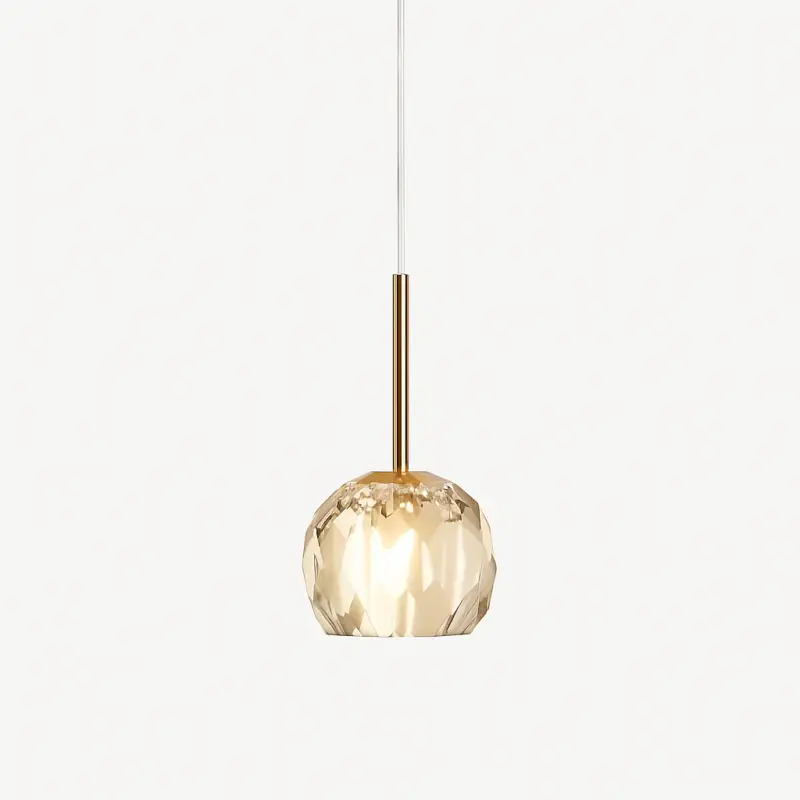 Vente Flash Modern led pendant light with crystal shade ansley