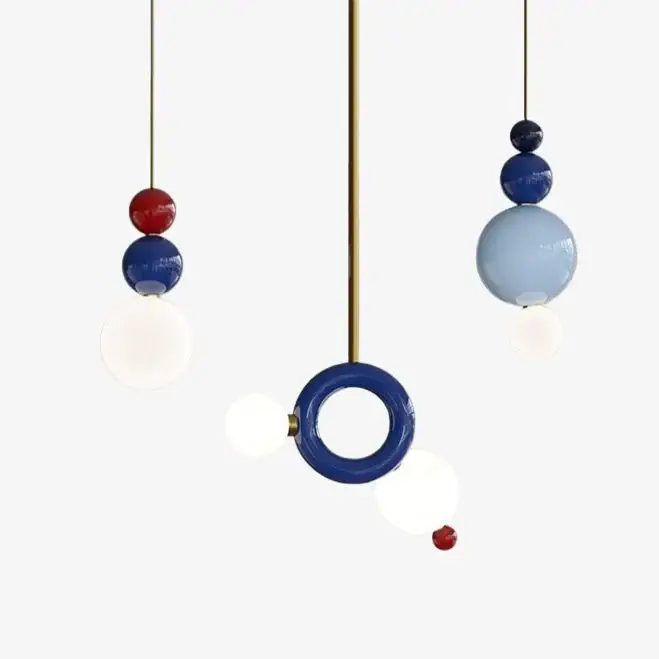 Produit De Marque Modern pendant light in metal and colored balls ginna