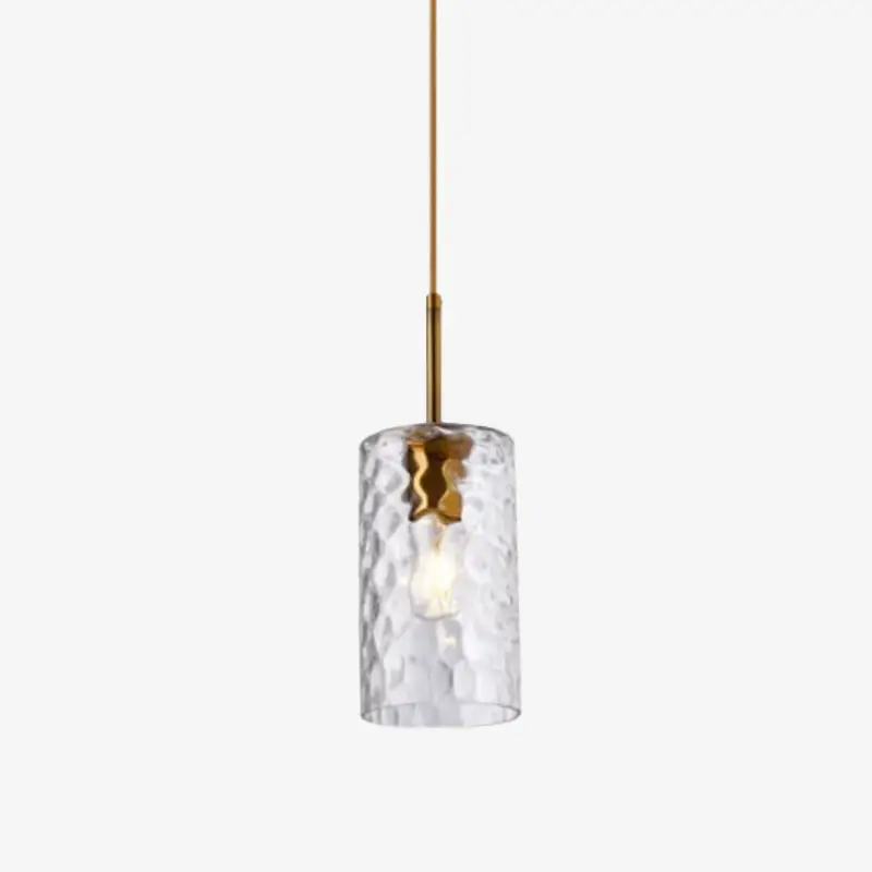 Pendant light with cylindrical glass shade raven Haute Qualité