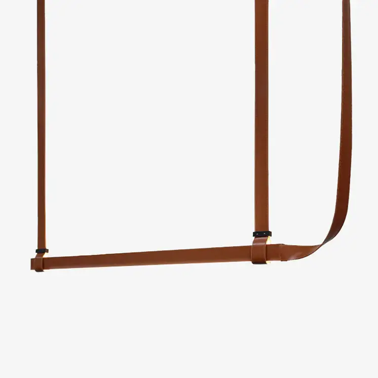 Crosby leather minimalist modern led chandelier Meilleure Vente