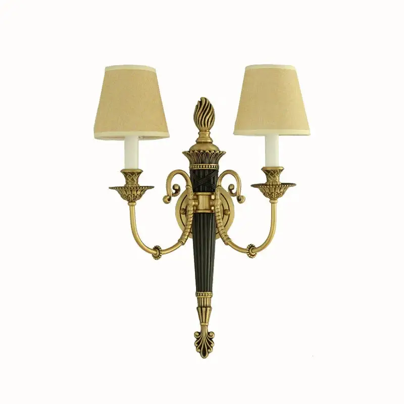 Commander Vite European copper wall light for villa guest tv hallway