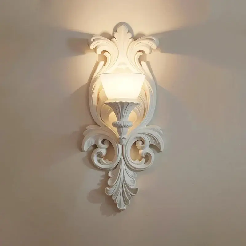 French retro wall light nordic style luxury carved decorative Dernière Chance