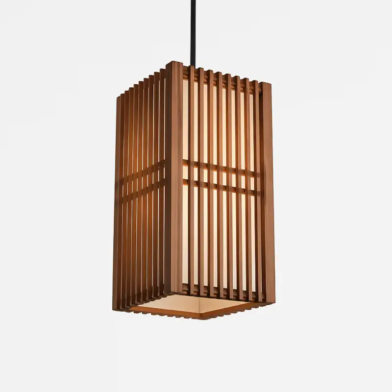 Zen vintage wood japanese pendant light Affaire À Saisir
