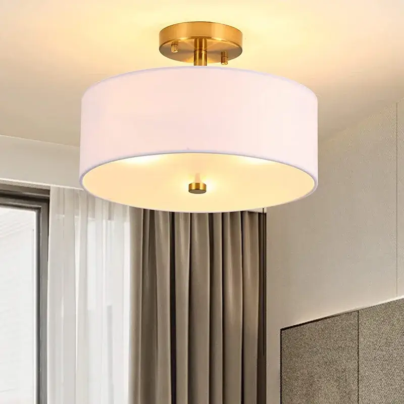 Remise American style circular fabric ceiling chandelier