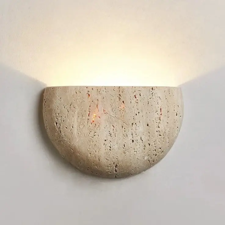 Medieval style retro led wall lamp in natural stone Seulement Aujourd'hui