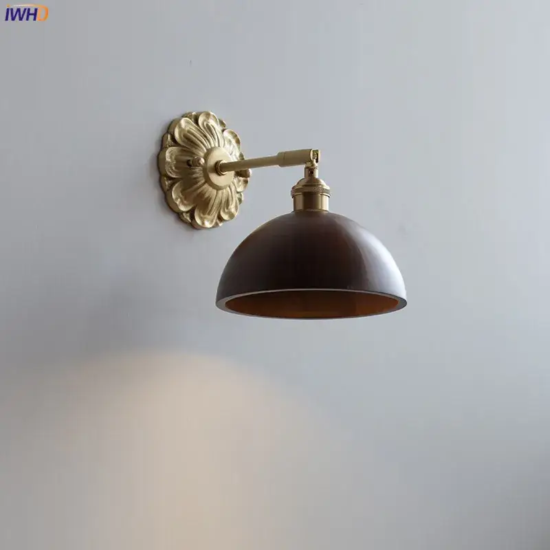 Iwhd walnut wood led decorative nordic wall light Paiement Sécurisé