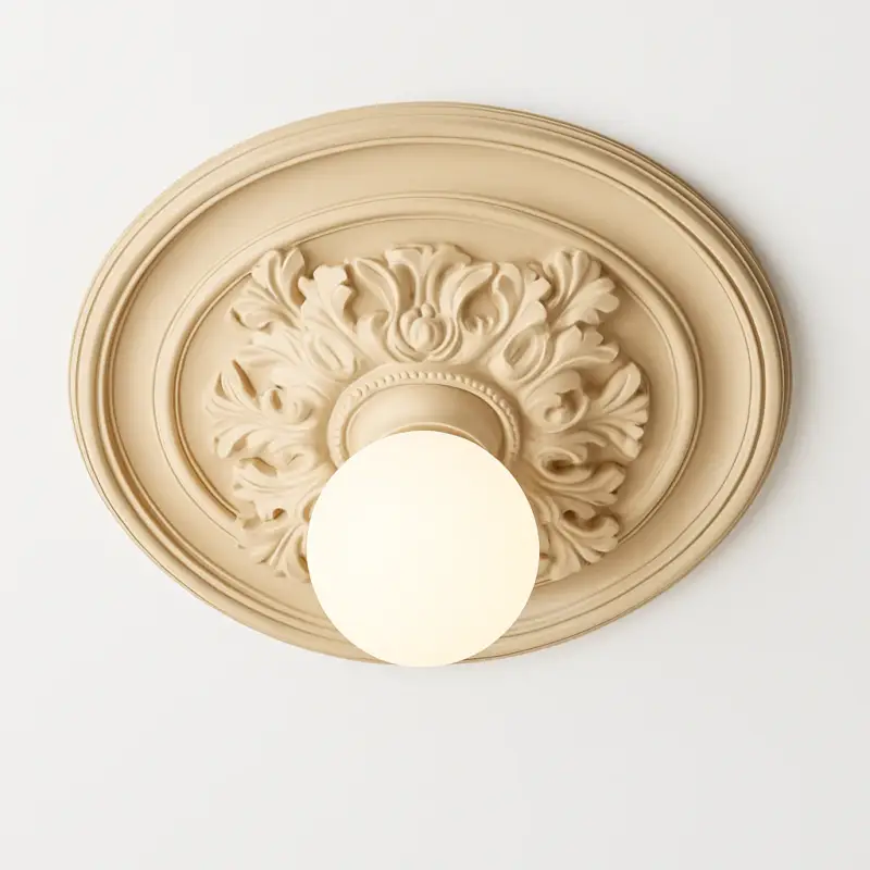 Modern led ceiling lights in nordic french retro carved style Meilleur Choix