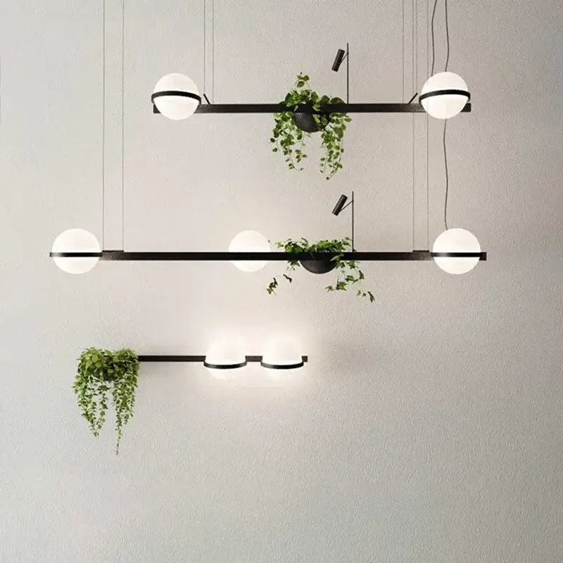Modern diy led chandelier with flower pot for celestial garden Super Prix