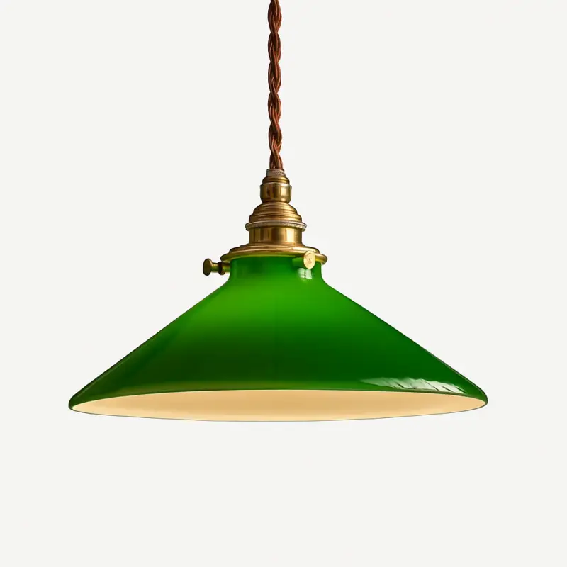 Vintage edison glass pendant light with copper socket Produit De Marque