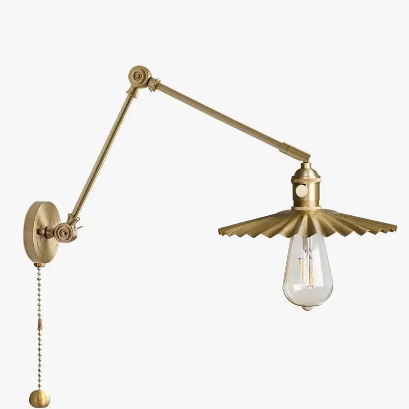 Modern copper wall light with adjustable edison led pull chain by iwhd Commander Vite