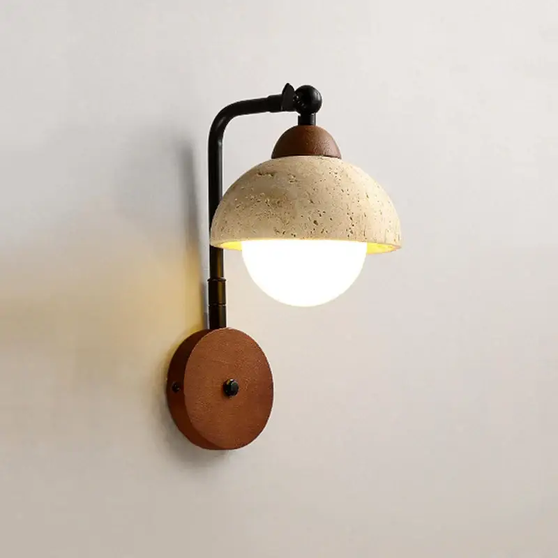 Offre Spéciale Modern travertine half-circle led wall light simple style