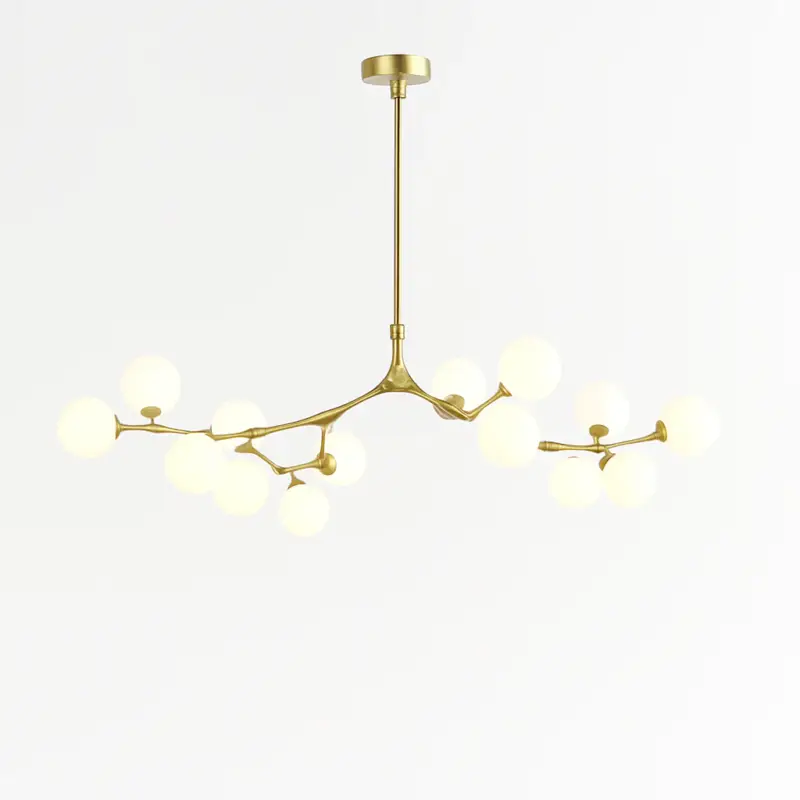 Achat Immédiat Modern led chandelier with tree branches and glass globes