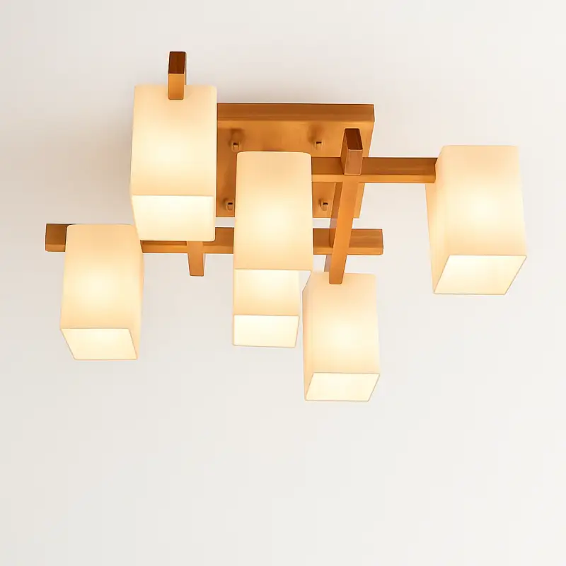 Nordic minimalist wooden led ceiling light japanese style Vente Flash