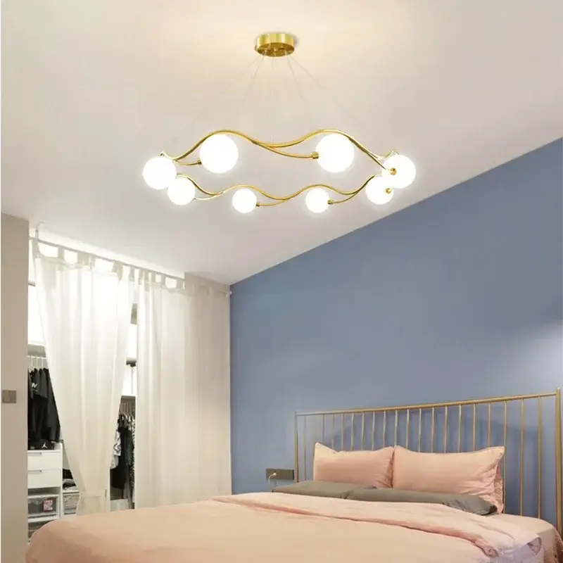 Super Prix Royal luxury gold chandelier with glass led ball