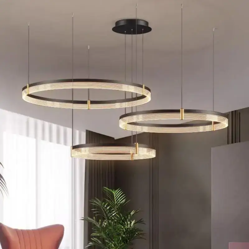 Vente Directe Modern acrylic led chandelier with inner ring