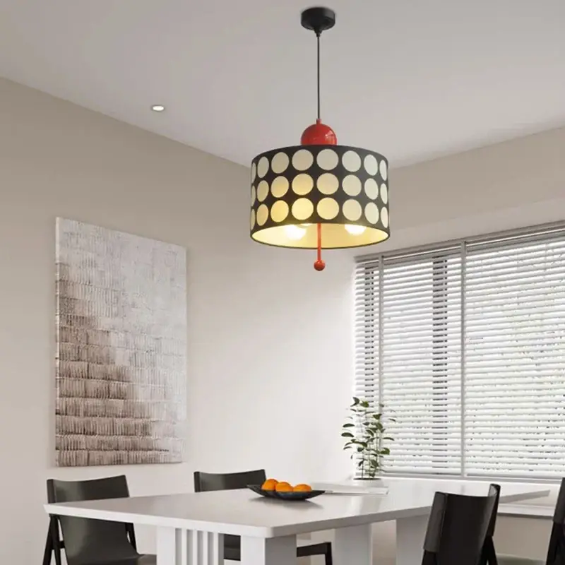 Seulement Aujourd'hui Cylindrical metal pendant light art deco style