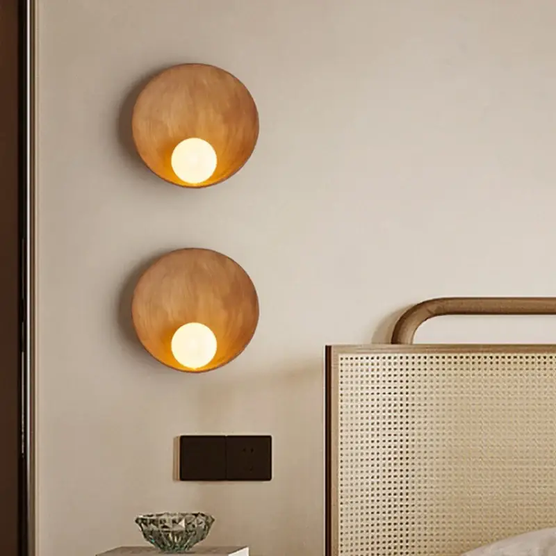 Round resin wall light for home decoration Satisfait Ou Remboursé