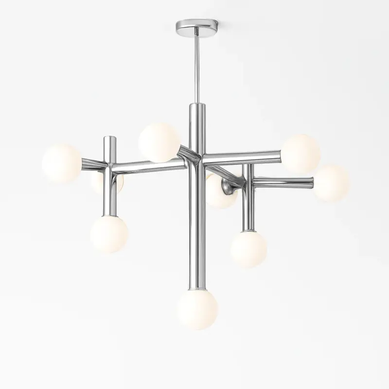 Quantité Limitée Chrome metal designer art décor chandelier