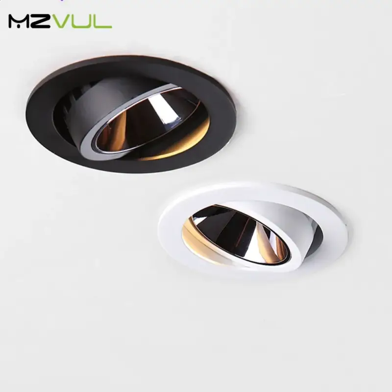Dernière Chance Adjustable angle recessed led spot light in aluminium for office or...