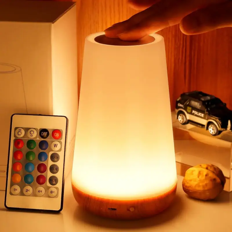 Authentique Rgb night light 13 colours touch with remote portable rechargeable usb