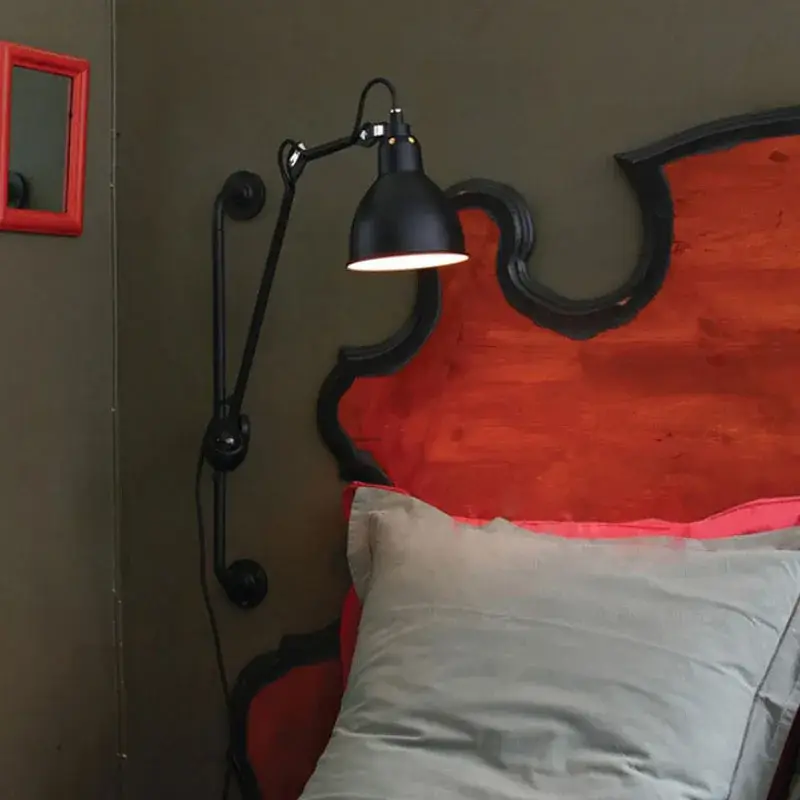 American style wall lamp with plug and rotating lampshade Bon Marché