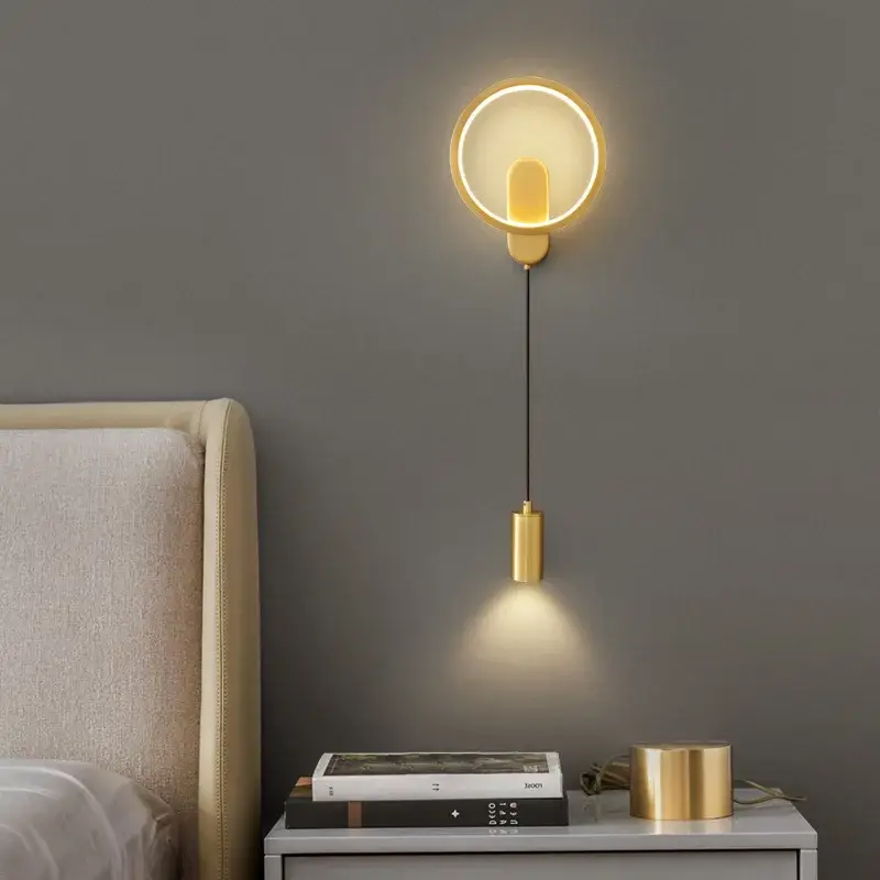 Pas Cher Modern brass wall light with 3 interchangeable fittings