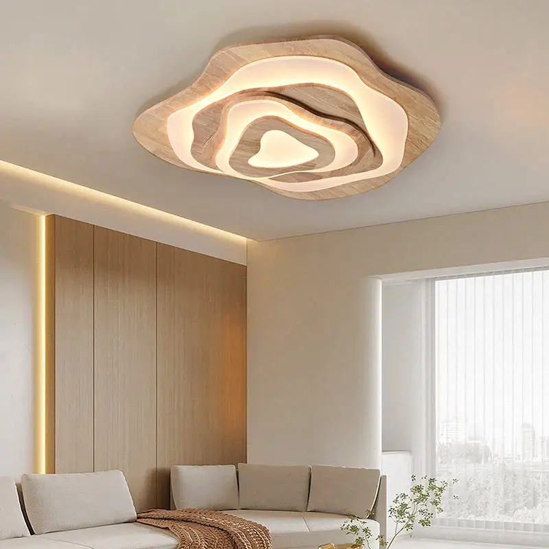 Modern wooden led chandelier for chalet or loft Dernier Modèle