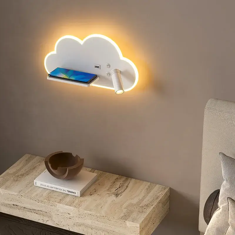 Multifunction led bed lamp with wireless usb charger Commande En Gros