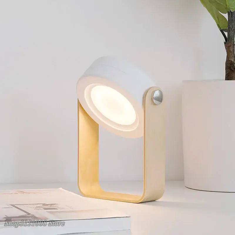 Offre Du Jour Folding wooden reading lamp with usb led night light