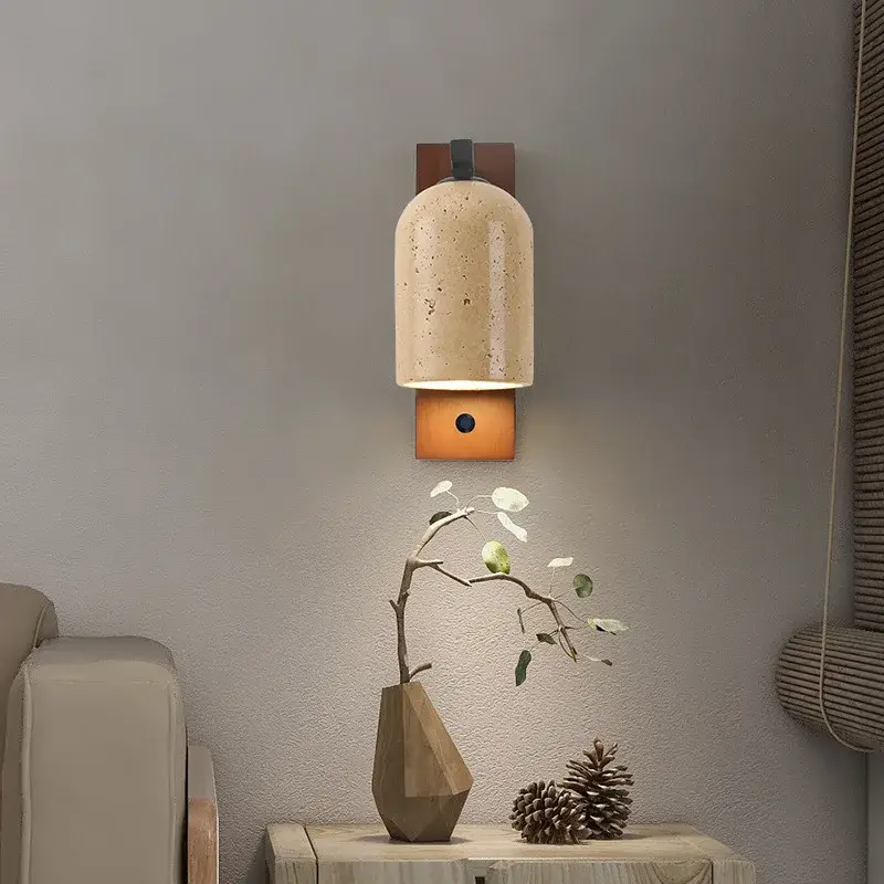 Vente Directe Natural stone led wall light with switch for hotel