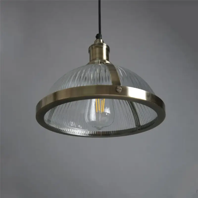 Vintage clear glass hanging lamp for nostalgic ambience Vente Flash