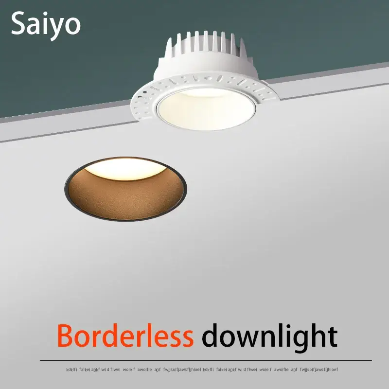 Borderless led recessed downlights with replaceable spots for indoo... Usine Directe