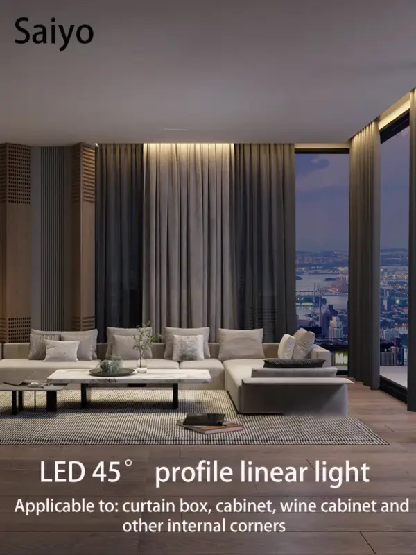 Prix Choc Led linear profile light 45° angled surface mounted wall washer