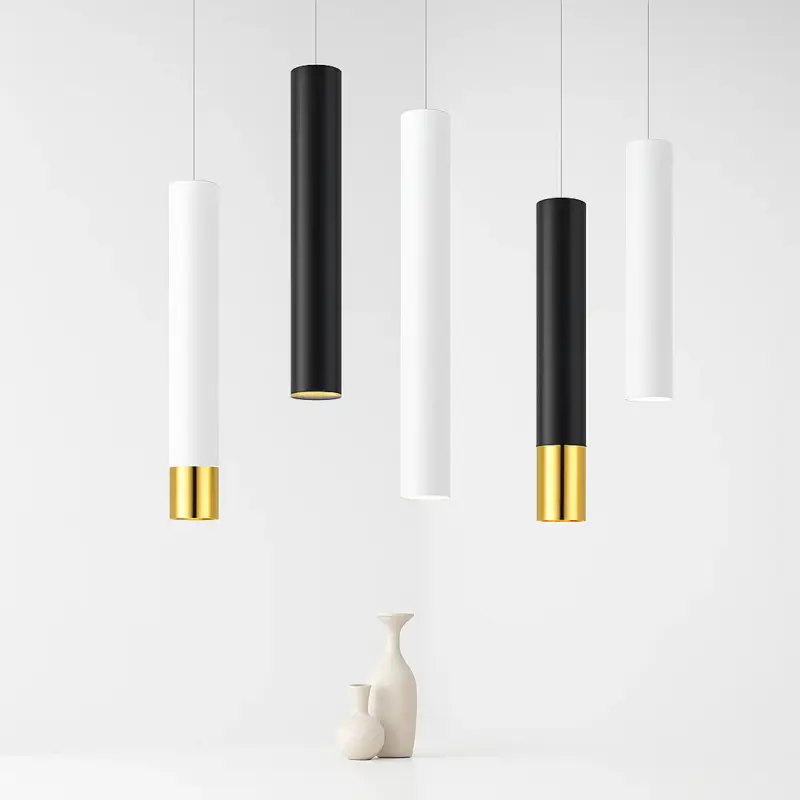 Led pendant light long tube aluminium chandelier Quantité Limitée