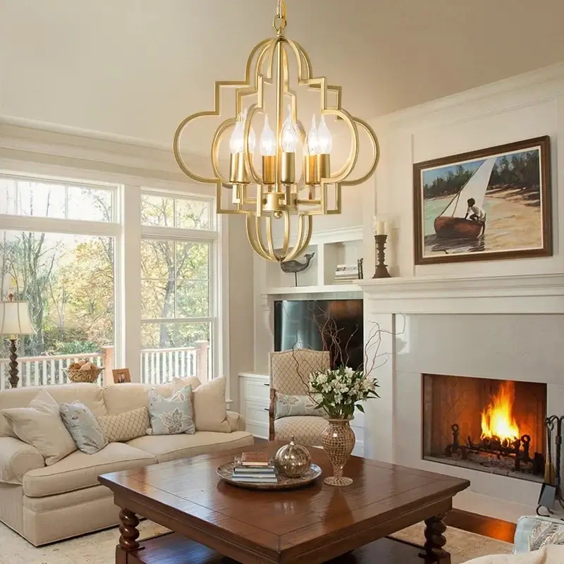Prix Choc American country style gold chandelier creative new collection