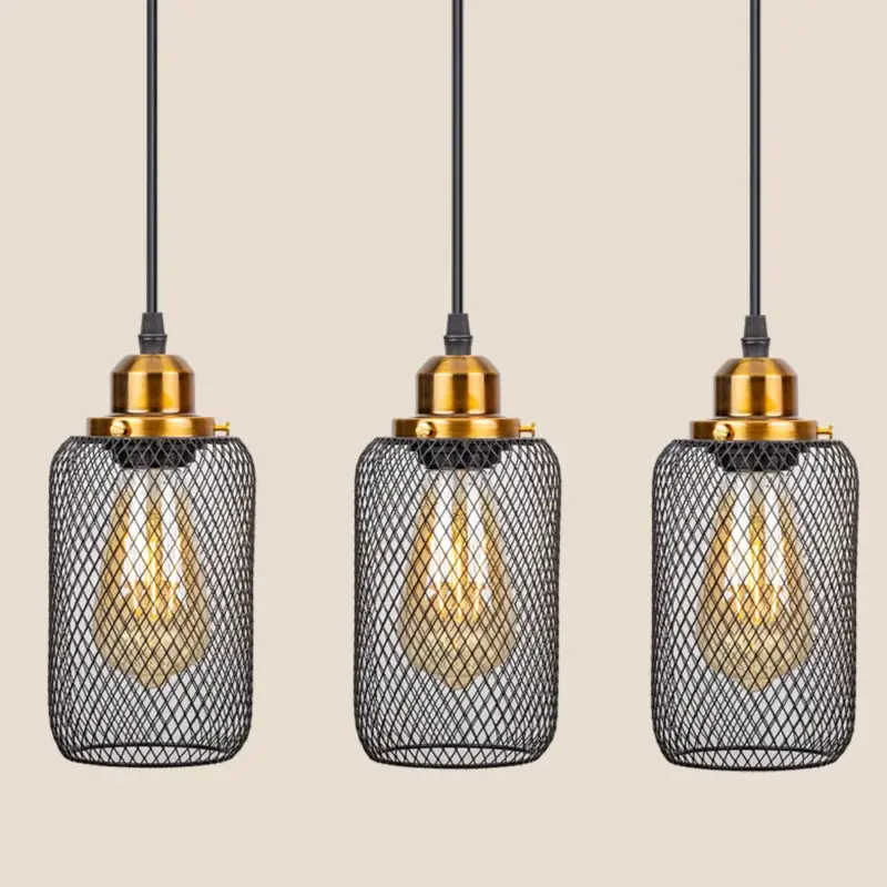 Minimalist vintage caged pendant light for bars and lofts Affaire À Saisir