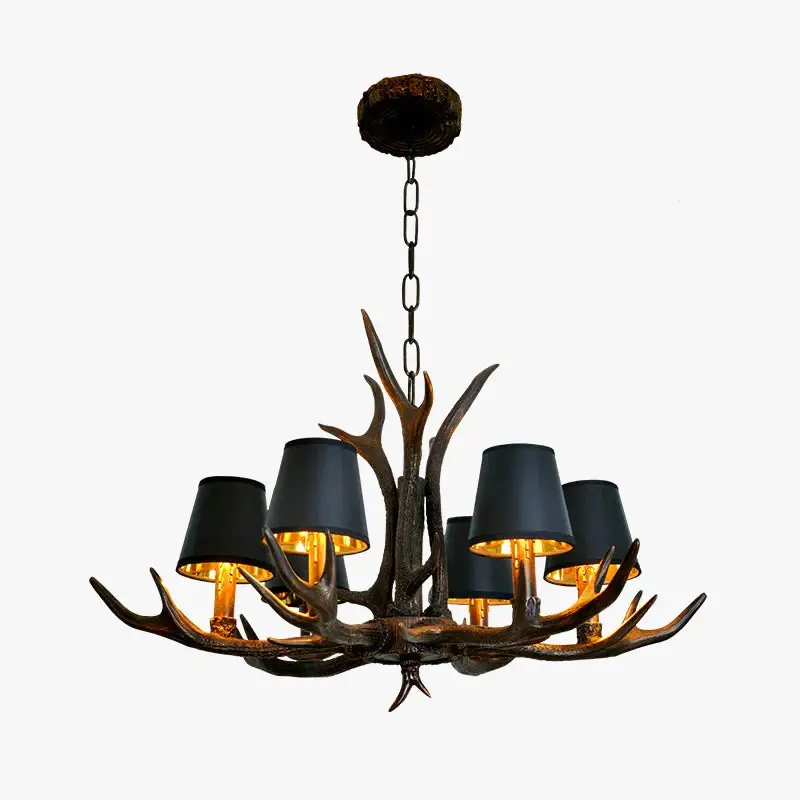 Produit De Marque Vintage america chandelier for coffee bar hotel with deerhorn pendant