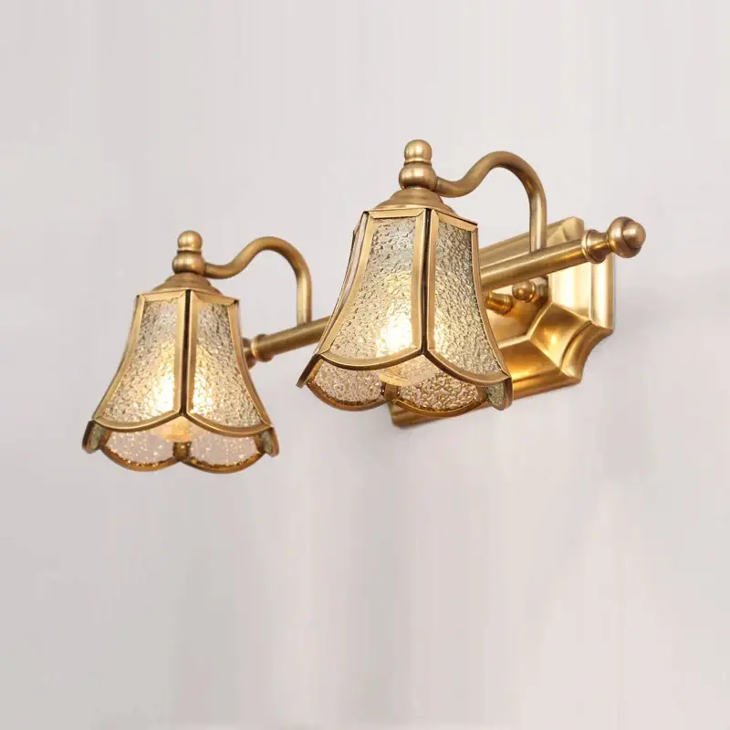 Promotion Gold metal double glass wall light