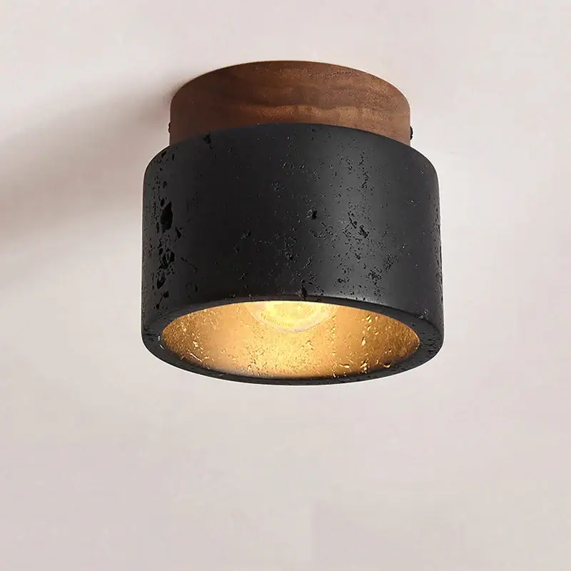 Italian travertine ceiling light for hotel and restaurant decor Haute Qualité