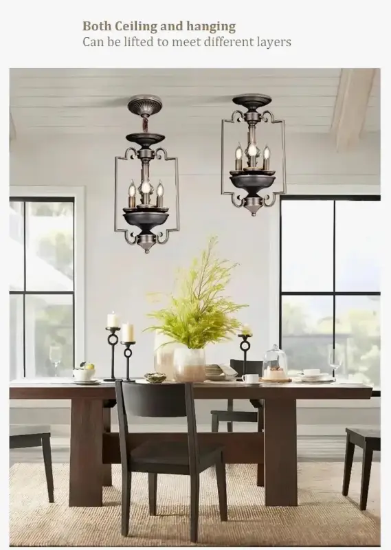 Decorative retro american industrial style led multi-head ceiling l... Prix Choc