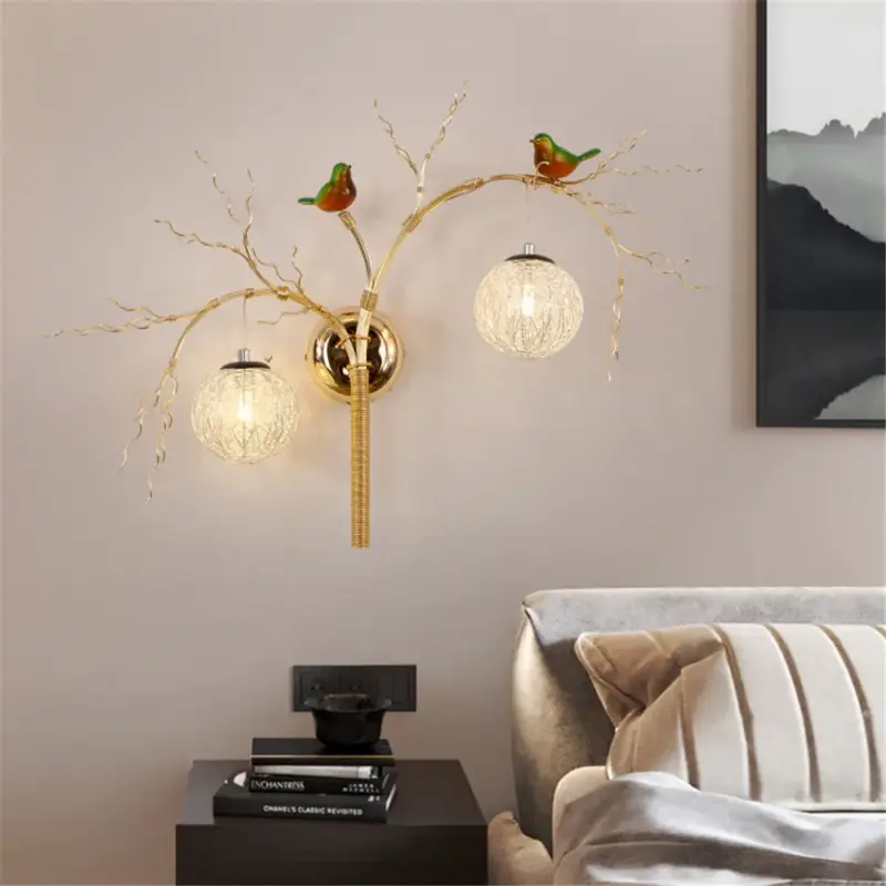 Meilleure Vente Nordic aluminium bird nest led wall light romantic